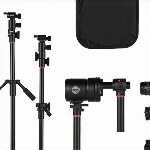 Support gear setup adaptable for studio and outdoor filmmaking