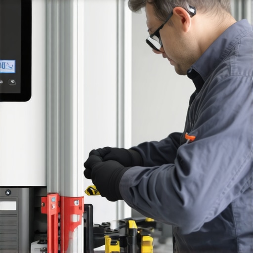 Support Gear Maintenance Technician inspecting film support gear with precision tools.